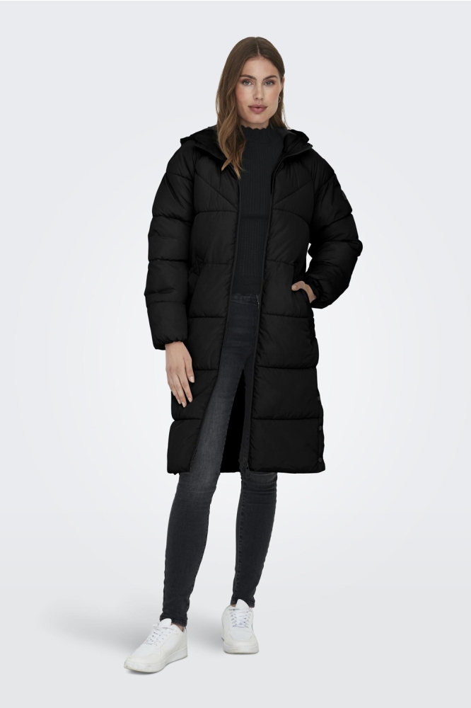 ONLNEWAMANDA LONG PUFFER COAT CC OT 15304786 BLACK