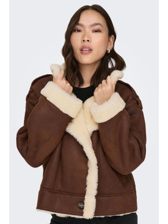 Only Jas ONLYLVA FAUX SUEDE BONDED JACKET CC 15293012 TOASTED COCONUT
