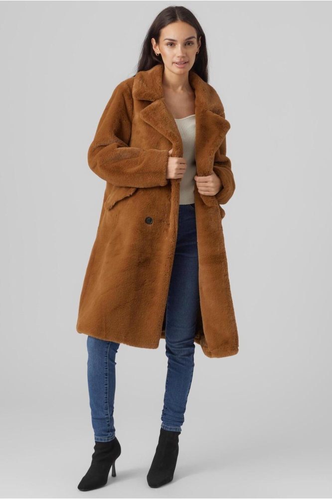 VMSONJAELLY LONG FAKE FUR COAT BOOS 10289479 Rubber