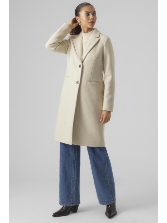 Vero Moda Jas VMVINCEBLAZA LONG COAT BOOS 10298584 Oatmeal