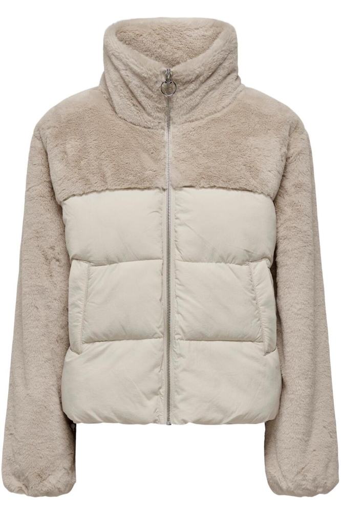 ONLWANJA FUR PUFFER MIX JACKET CC O 15292945 Moonbeam