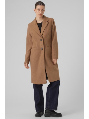 Vero Moda Jas VMBLAZA AW23 LONG WOOL COAT BOOS 10289791 Tigers Eye/SOLID