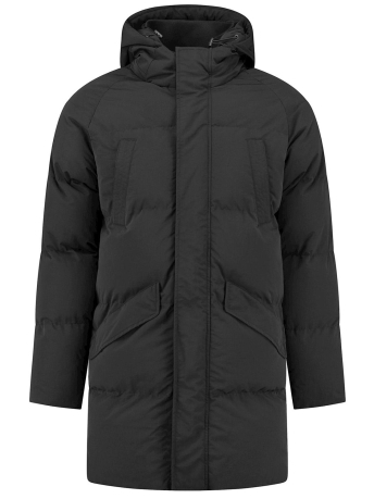 Purewhite Jas LONG PADDED JACKET WITH POCKETS 23030403 02 BLACK