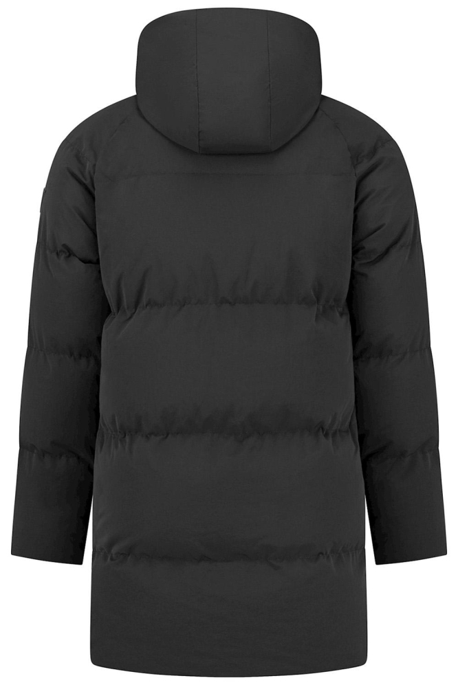 LONG PADDED JACKET WITH POCKETS 23030403 02 BLACK