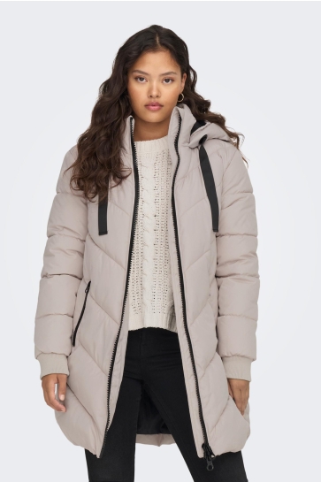 Jacqueline de Yong Jas JDYSKYLAR PADDED HOOD JACKET OTW NO 15207784 Chateau Gray