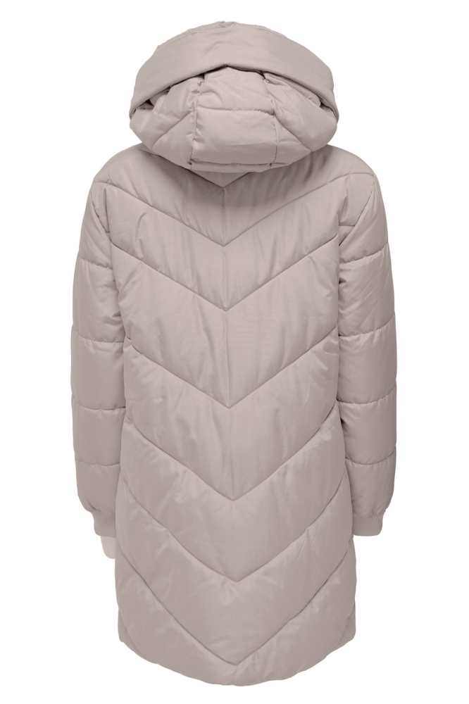 Jacqueline de Yong beige dames jas | Achteraanzicht