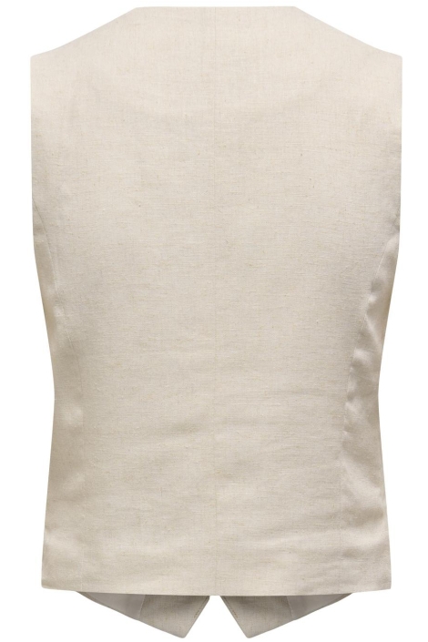 Jacqueline de Yong beige dames gilet | Achteraanzicht
