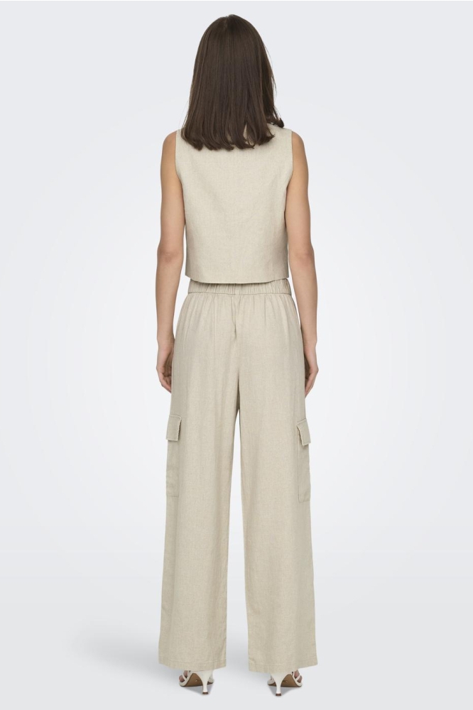 Jacqueline de Yong beige dames gilet | Model