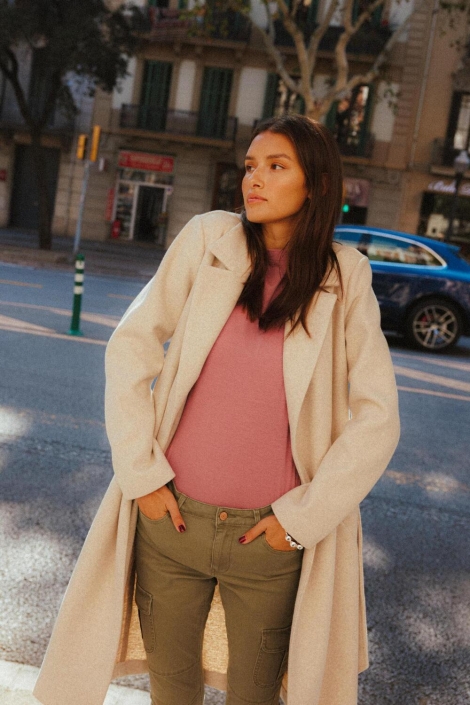 Vero Moda beige dames jas | Sfeerbeeld, In situatie
