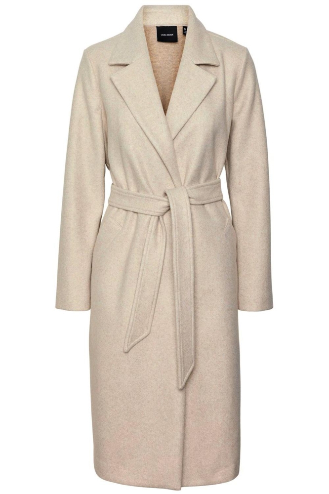 VMFORTUNEAYA LONG COAT GA NOOS 10278330 Oatmeal/MELANGE