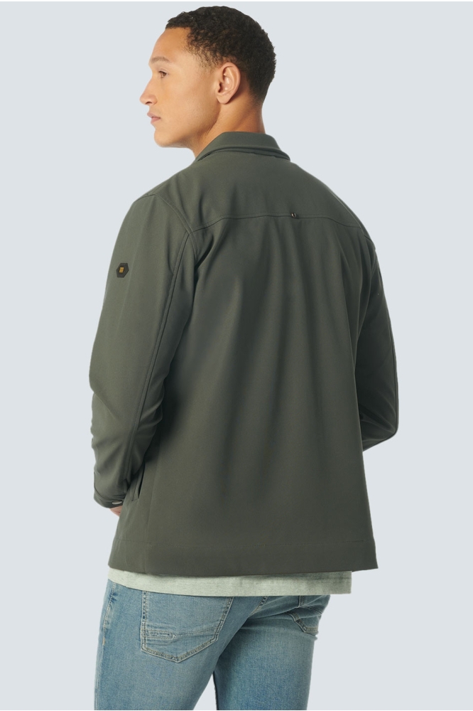 NO-EXCESS groene heren jas | Model achteraanzicht