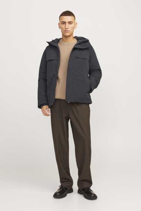 Jack & Jones blauwe heren jas | Model vooraanzicht