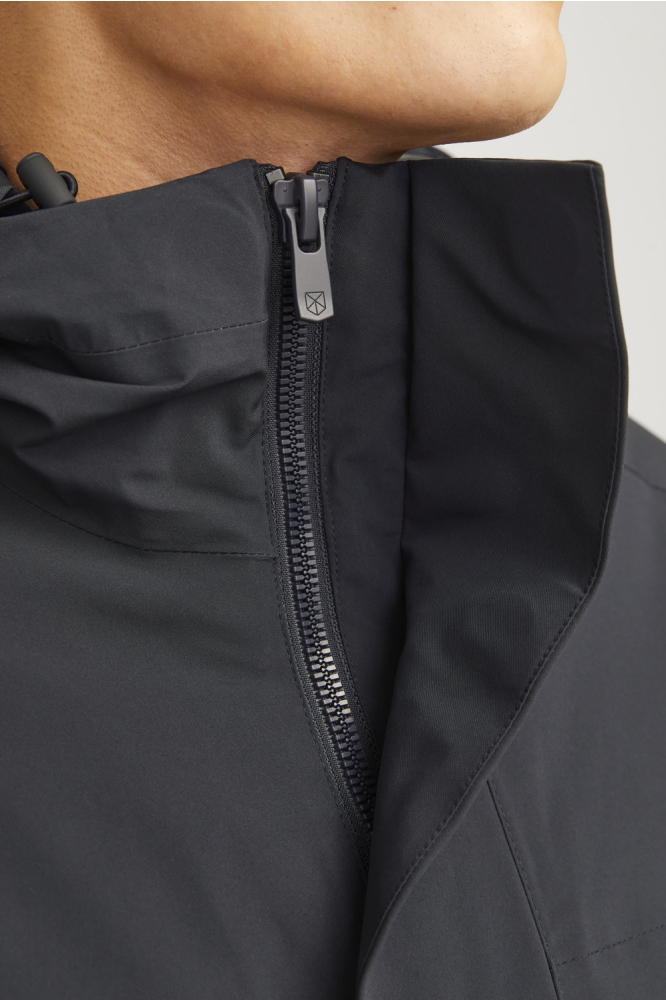 Jack & Jones blauwe heren jas | Close up