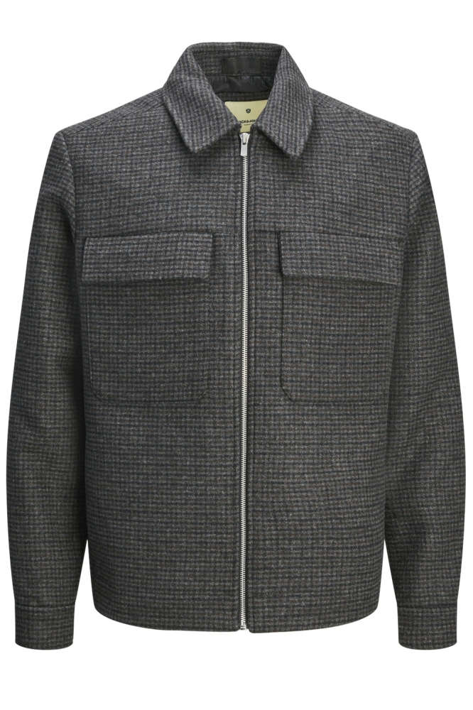 Jack & Jones zwarte heren jas | Vooraanzicht