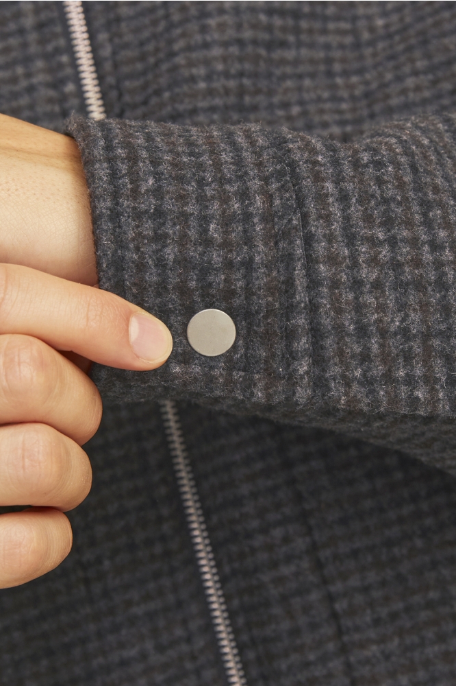 Jack & Jones zwarte heren jas | Close up
