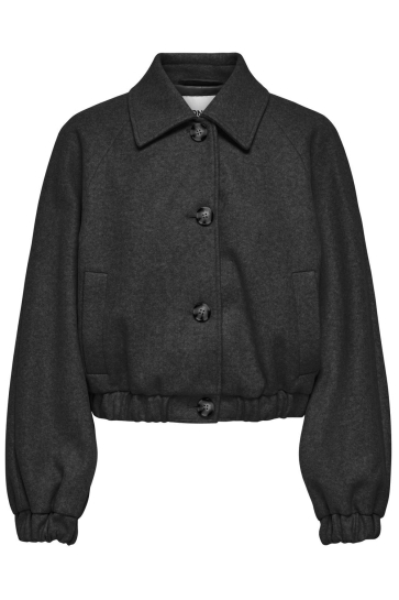 Only Jas ONLNANCY LIFE COLLAR JACKET CC OTW 15321922 DARK GREY MELANGE