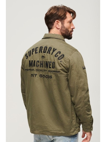Superdry Jas MILITARY M65 EMB LW JACKET M5011858A SURPLUS GOODS OLIVE GREEN