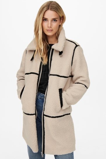 Jacqueline de Yong Jas JDYFROSTY TEDDY LONG JACKET OTW NOO 15243241 BIRCH