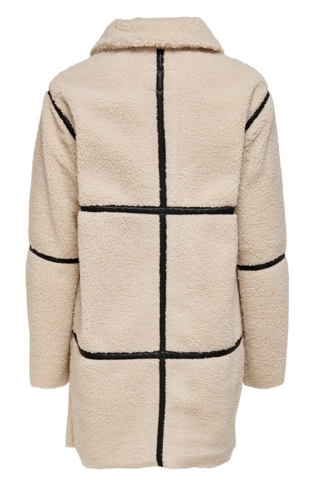 Jacqueline de Yong beige dames jas | Achteraanzicht