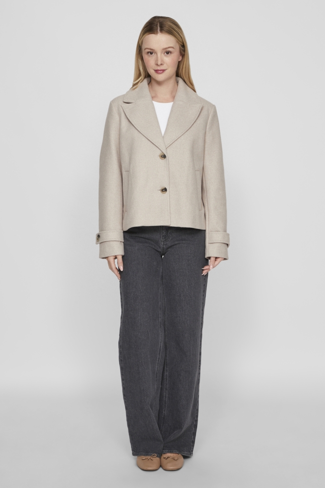 Vila beige dames jas | Model