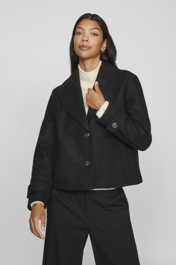 Vila Jas VISOLO L/S SHORT JACKET/TES 14099249 BLACK