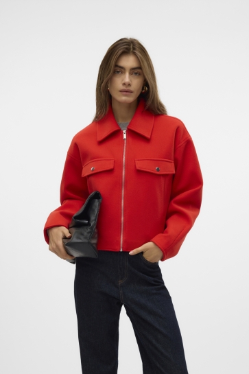 Vero Moda Jas VMFORTUNEFREJ SHORT JACKET GA BOO 10321977 Fiery Red