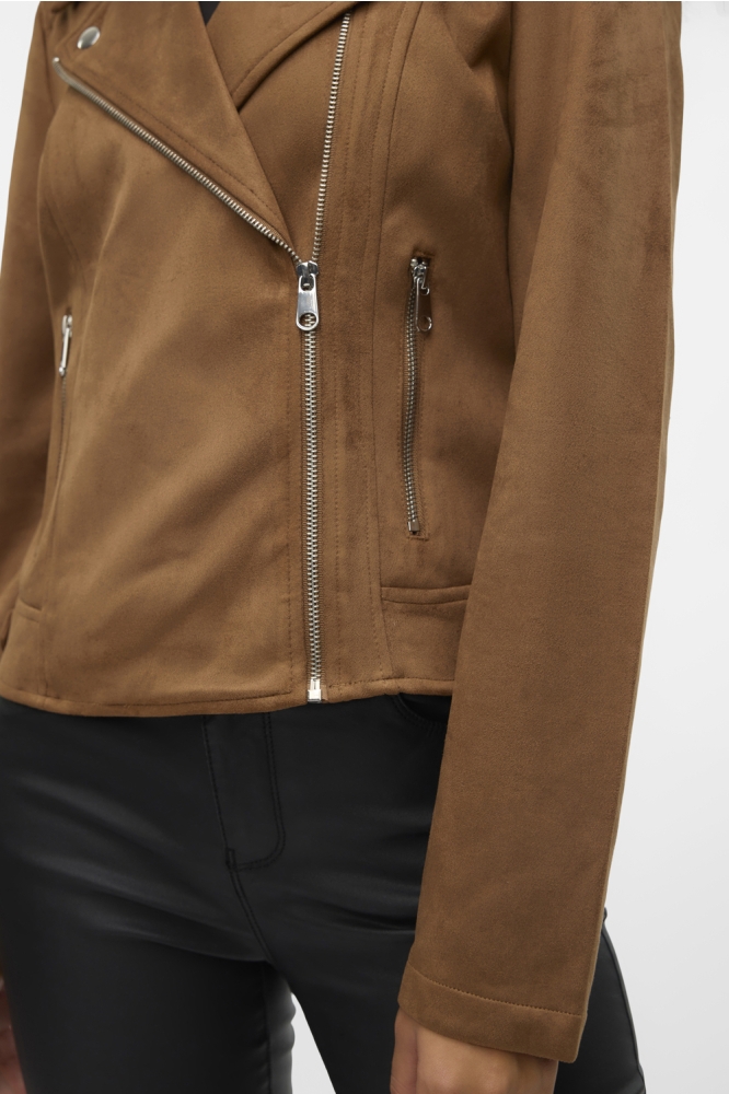 Vero Moda cognac dames jas | Close up