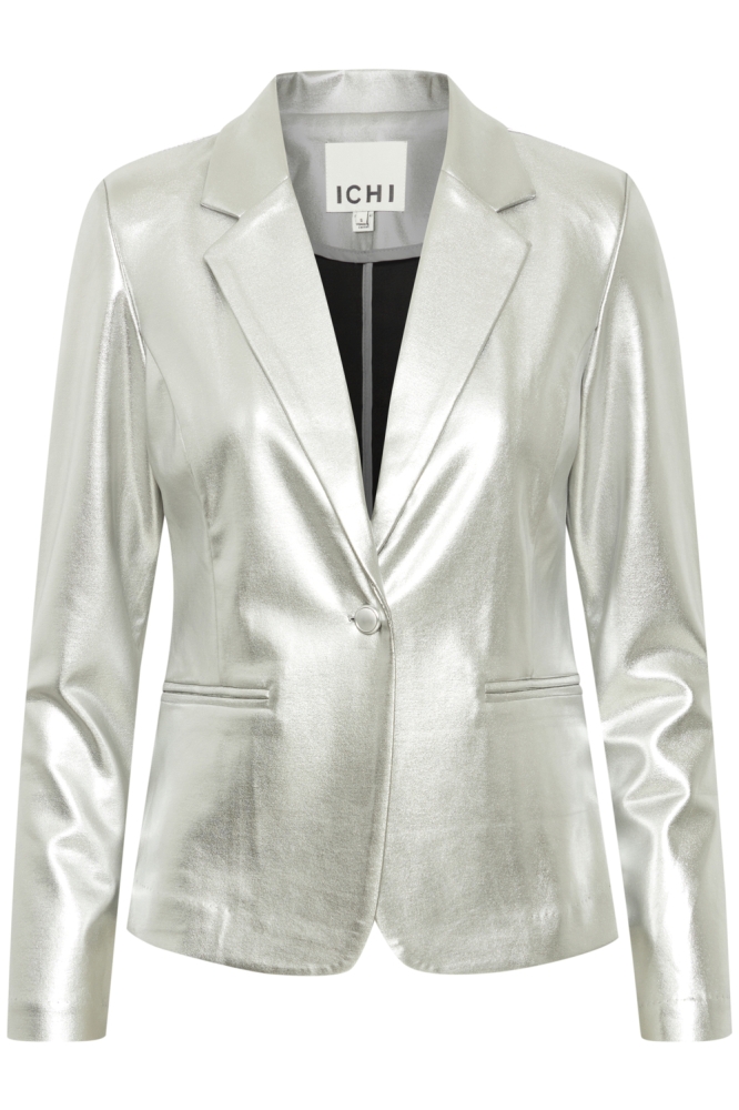 ihkate metallic bl 20121957 ichi blazer 145002 silver