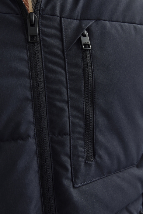 Jack & Jones blauwe heren jas | Close up