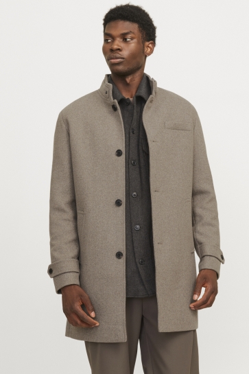 Jack & Jones Jas JJEMELTON WOOL COAT SN 12258672 GREIGE