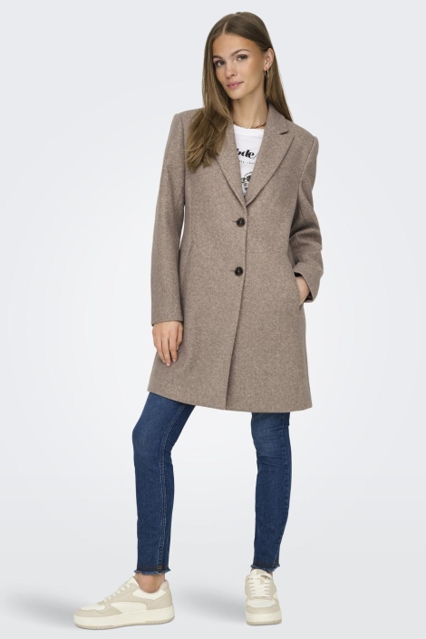 Jacqueline de Yong beige dames jas | Model
