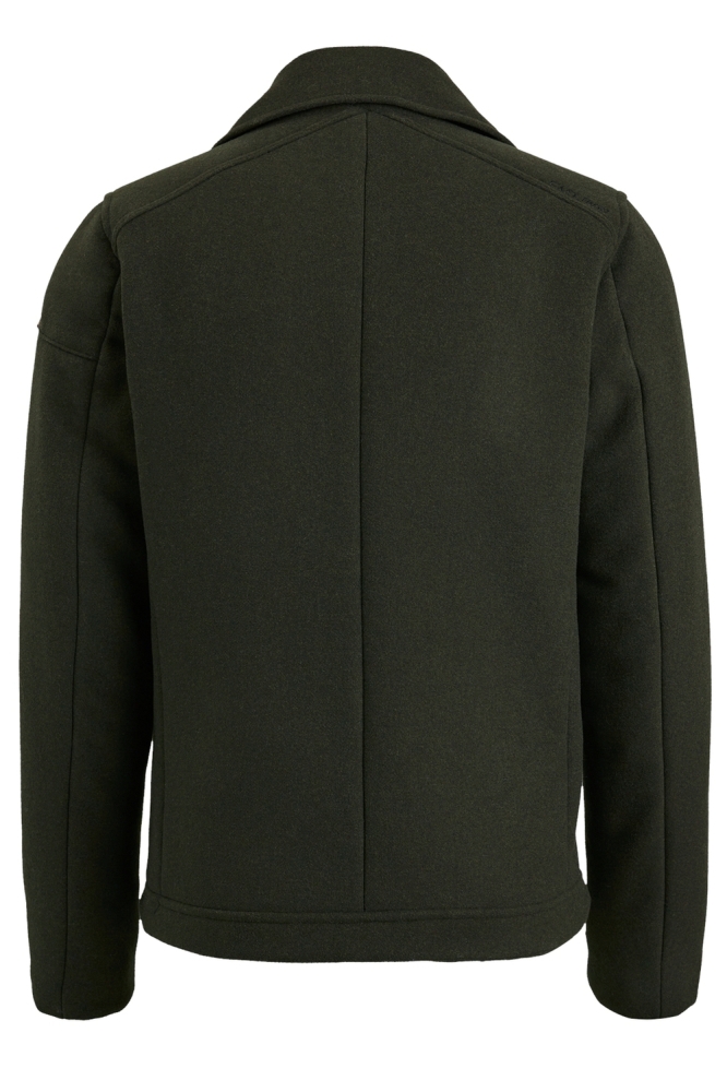 Cast Iron groene heren jas | Achteraanzicht