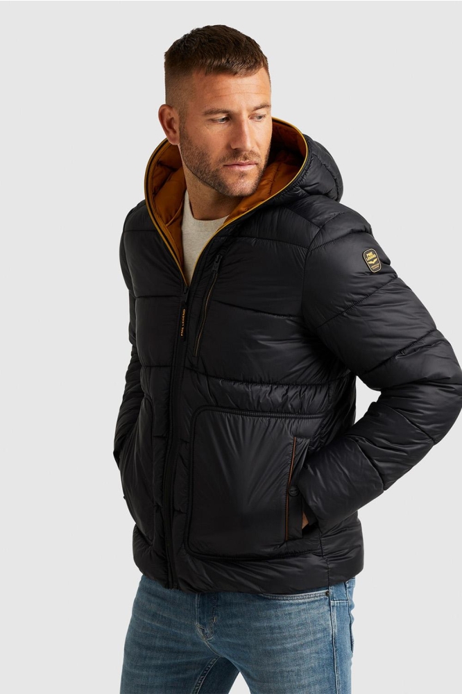 PME legend zwarte heren jas | Model vooraanzicht