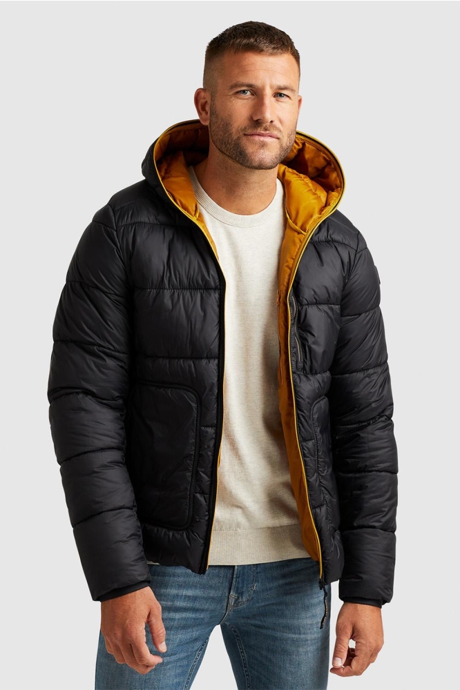 PME legend zwarte heren jas | Model vooraanzicht