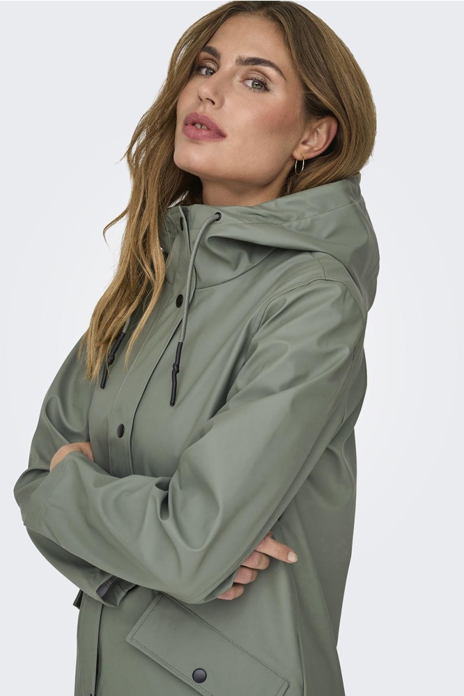 Only groene dames jas | Close up
