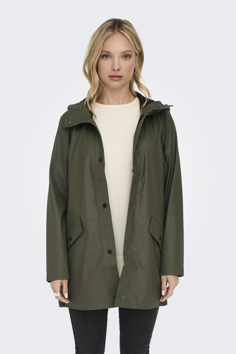 Only groene dames jas | Model vooraanzicht