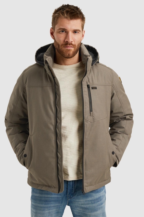 PME legend bruine heren jas | Model vooraanzicht