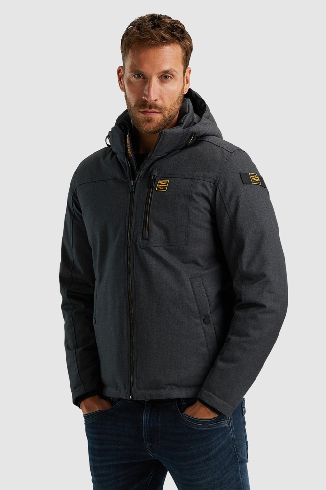 PME legend blauwe heren jas | Model vooraanzicht