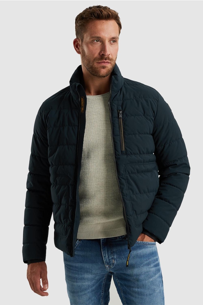 PME legend blauwe heren jas | Model vooraanzicht