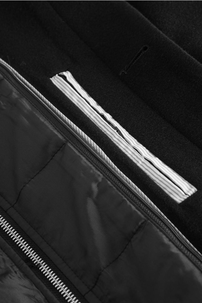 Matinique zwarte heren jas | Close up