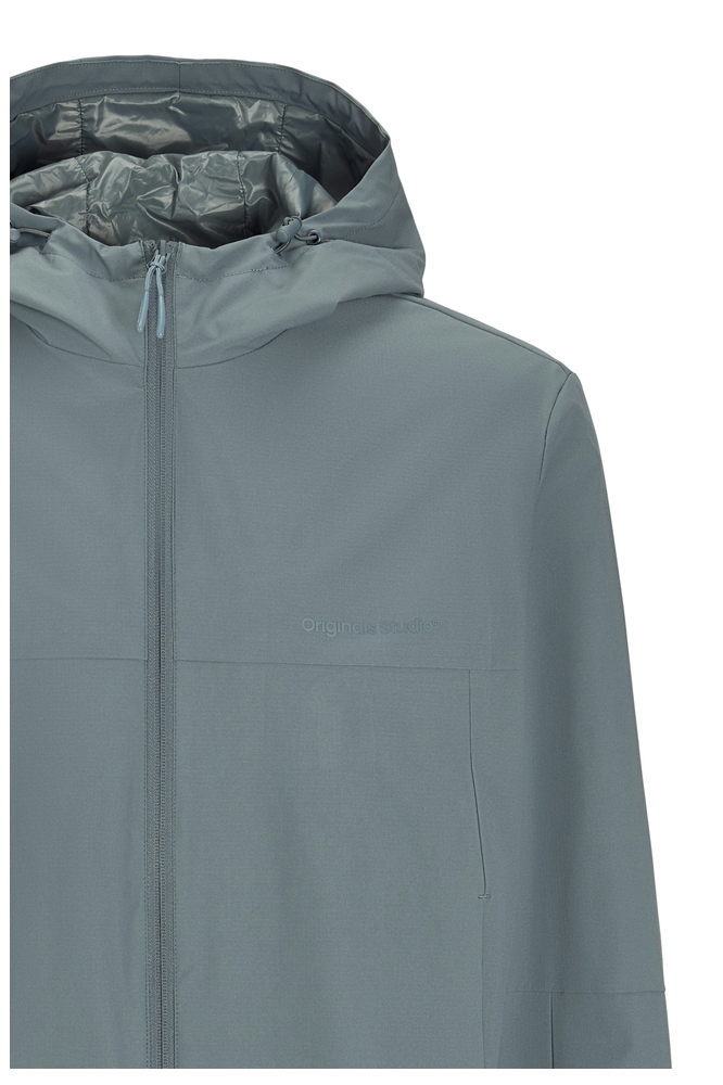 Jack & Jones blauwe heren jas | Close up