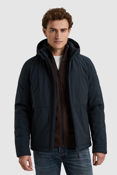 Cast Iron blauwe heren jas | Model vooraanzicht