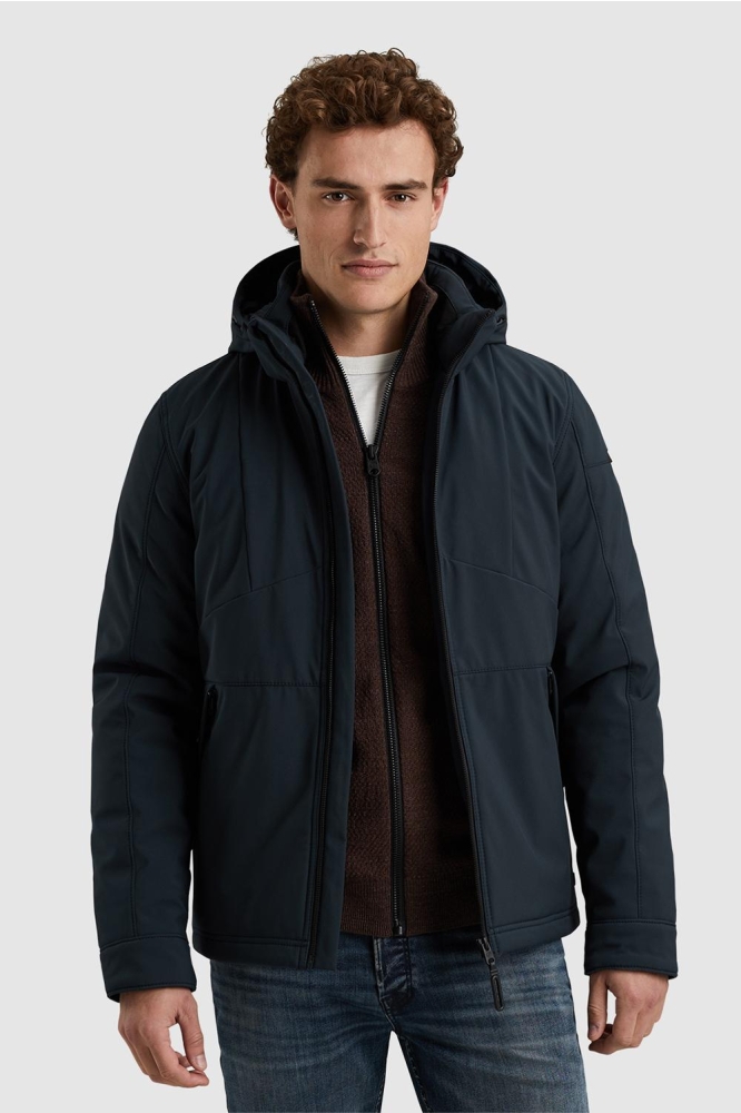 Cast Iron blauwe heren jas | Model vooraanzicht