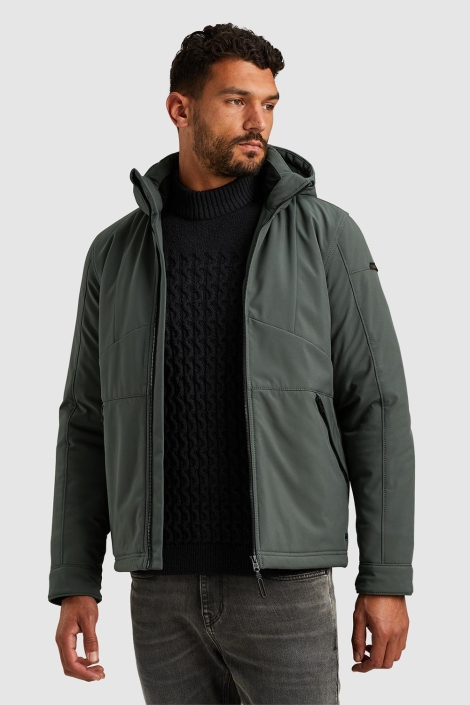 Cast Iron groene heren jas | Model vooraanzicht