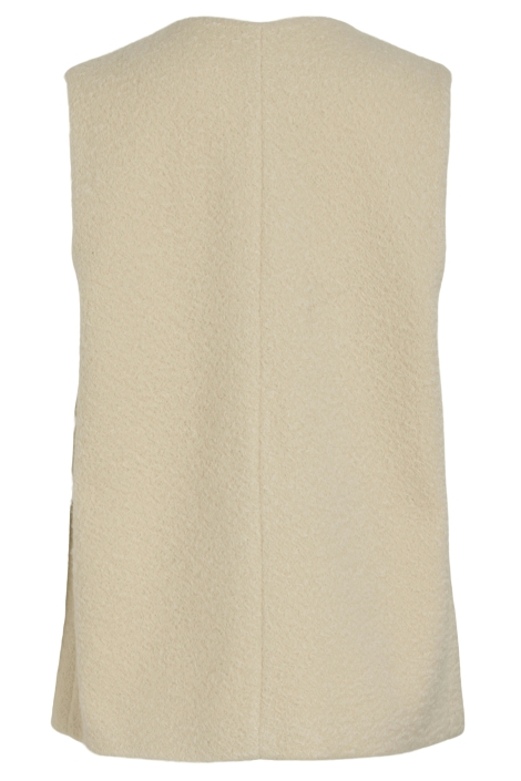 Vila beige dames gilet | Achteraanzicht