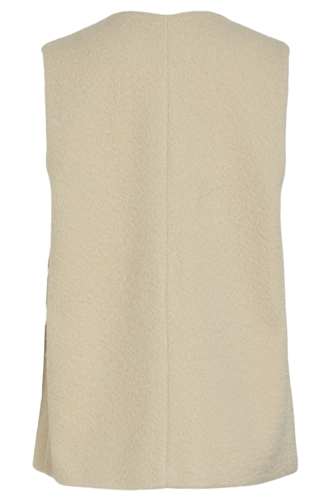 Vila beige dames gilet | Achteraanzicht