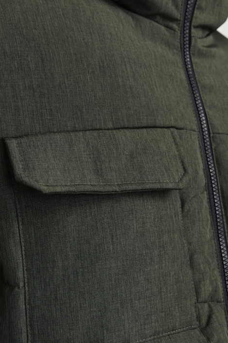 Jack & Jones groene heren jas | Close up