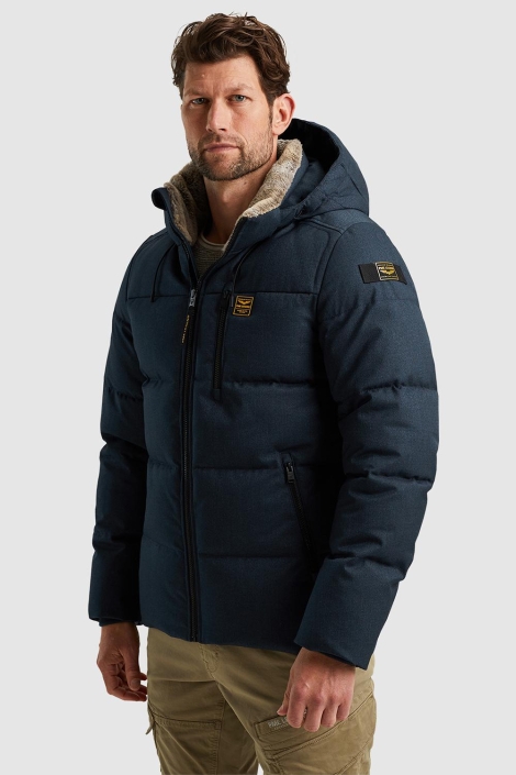 PME legend blauwe heren jas | Model zijaanzicht
