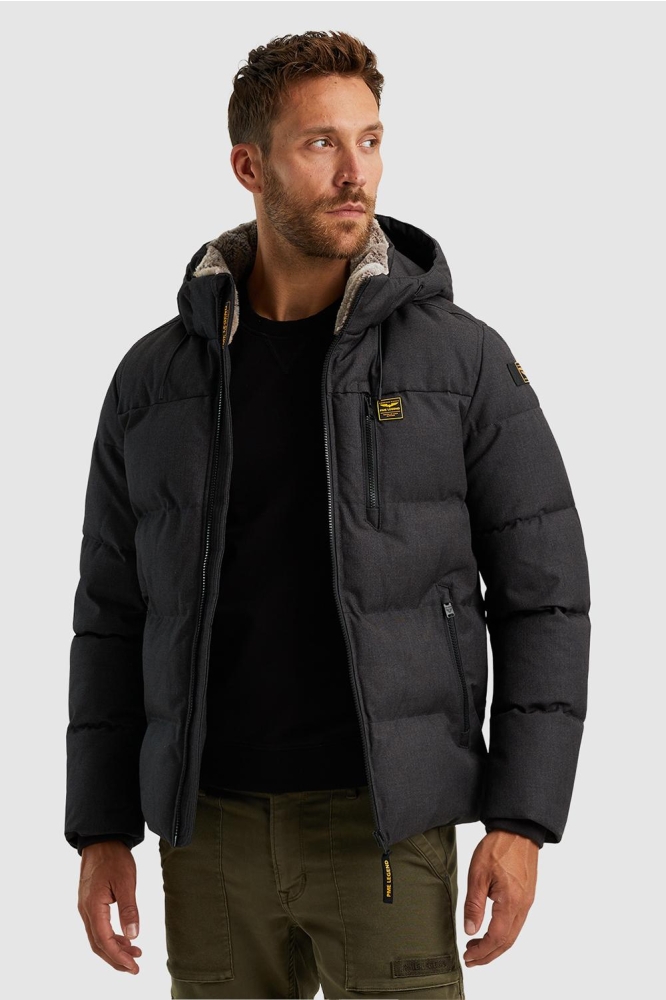 PME legend zwarte heren jas | Model vooraanzicht