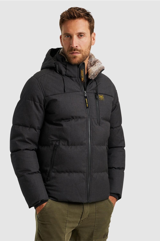 PME legend zwarte heren jas | Model vooraanzicht